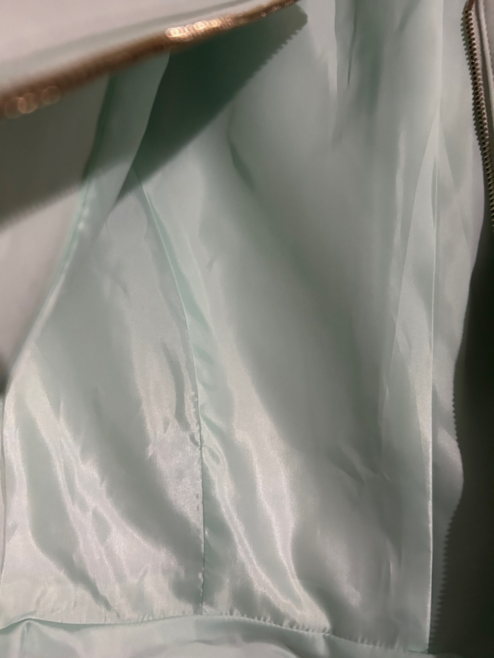 NWT Calvin Klein Mint Green Zip-Front Women's Blazer - Picture 7 of 8